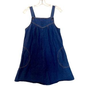 Vintage Denim mini overall jumper dress size M
